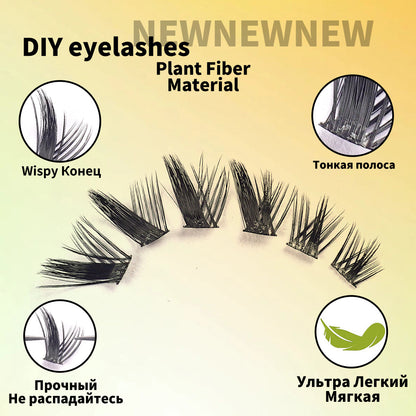 Self-grafted Segmented Fox-style False Eyelashes