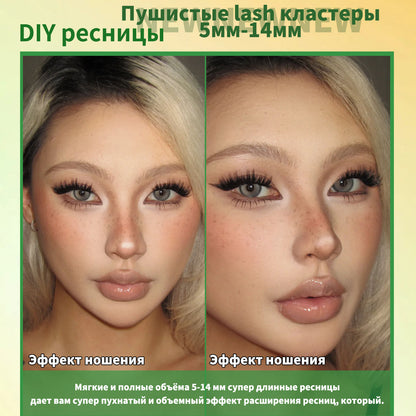 Self-grafted Segmented Fox-style False Eyelashes
